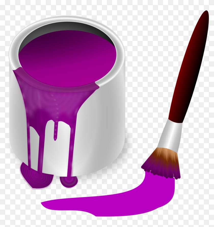 Purple Clipart Bucket - Purple Paint Clipart #217802