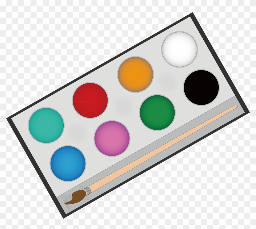 Watercolor Painting Palette Paintbrush - Watercolor Painting Palette Paintbrush #217896