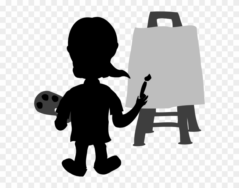 Painter Cartoon Silhouette Png #217814