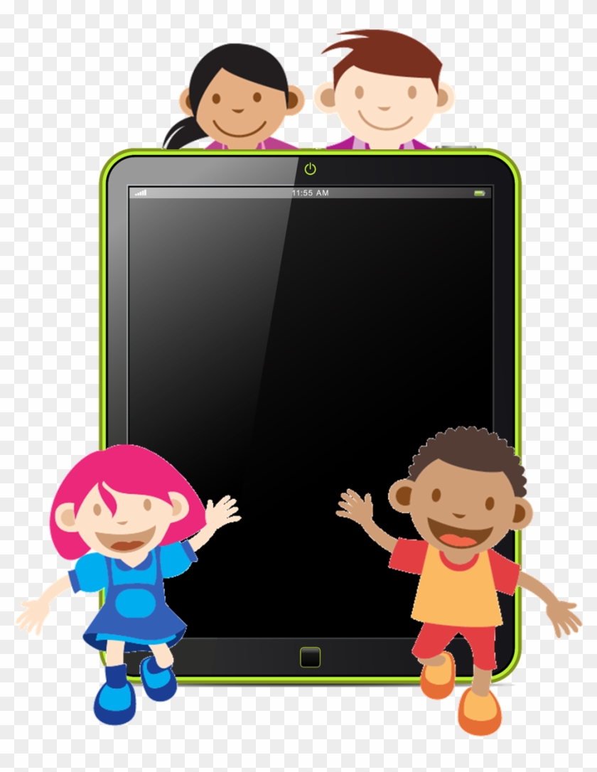 Clip Art Student With Ipad Clipart - Ipad Kids Clipart #217832