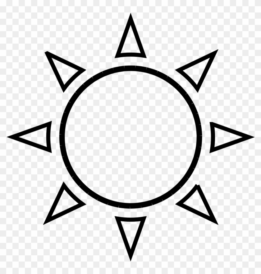 Sun Outline Free Vector - Sun Clipart Black And White #217841