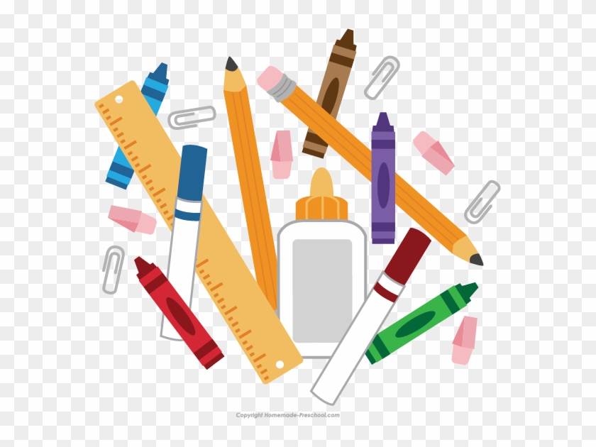 School Supplies Clip Art - School Clipart Png Transparent #217877