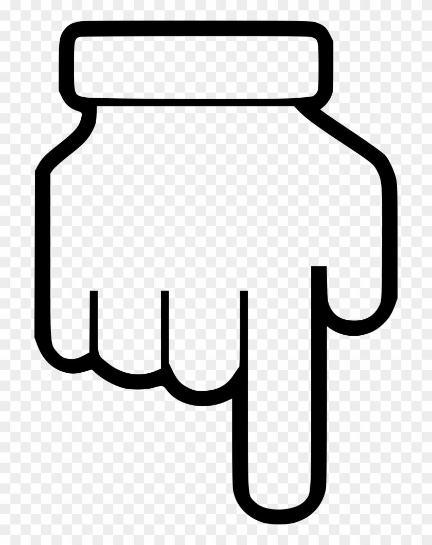 Png File - Hand Point Down Icon #217979