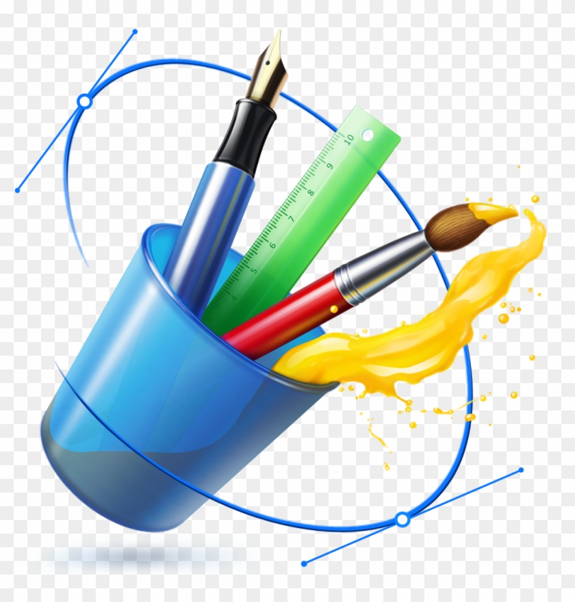 Drawing Brush Logo Png - Graphics Designing Software Icon #218048