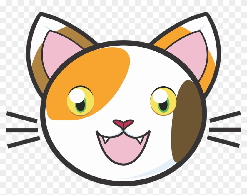 Adorable Clipart Cute Cat - Cat Head Cartoon Png #218050