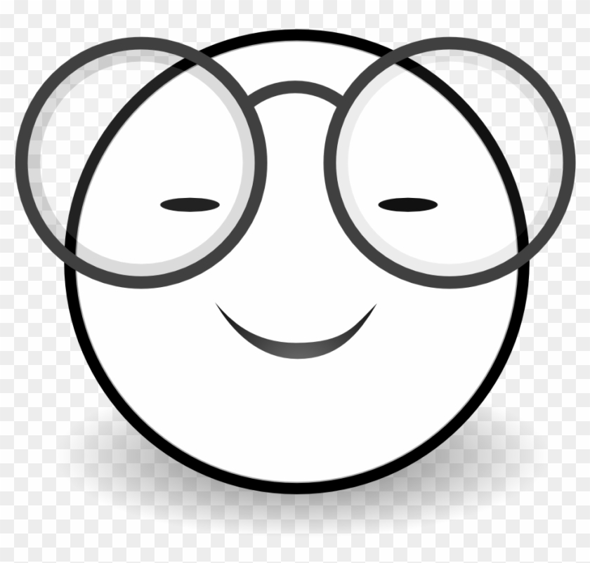 Angry Face Clip Art Black And White - Smile Glasses Line Art #218119