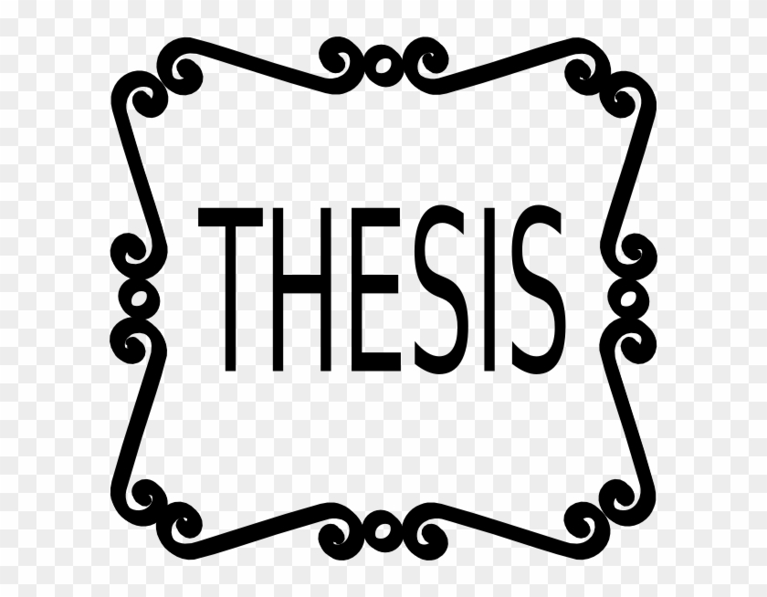 Thesis With Scrollwork Border Clip Art At Vector Clip - Thesis Clipart #218179