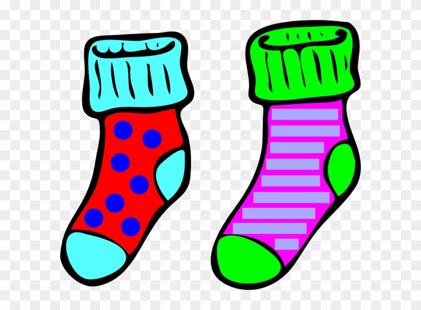 Excellent Ideas Clipart Socks Clip Art At Clker Com - Cartoon Pair Of Socks #218334