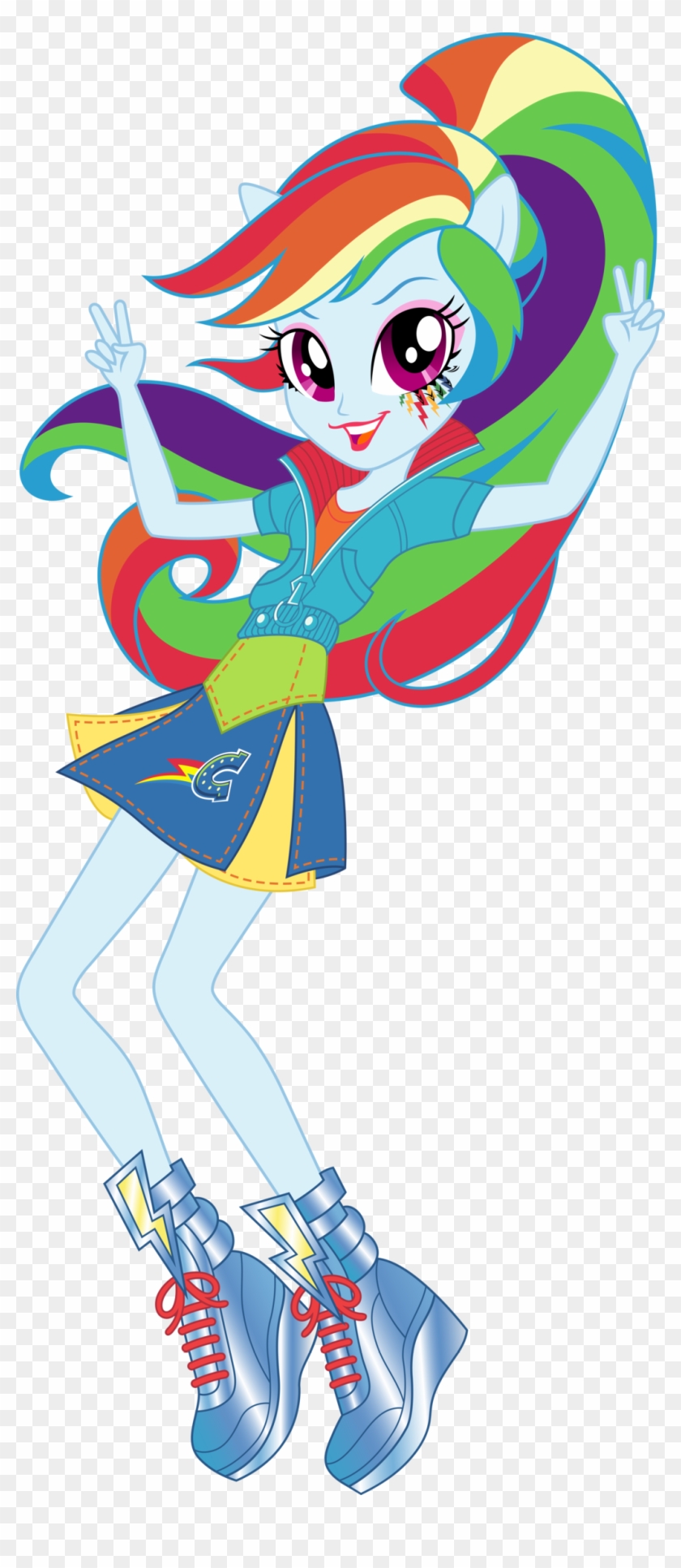 School Spirit Rainbow Dash Vector By Icantunloveyou - Rainbow Dash Equestria Girl Friendship Games #218442