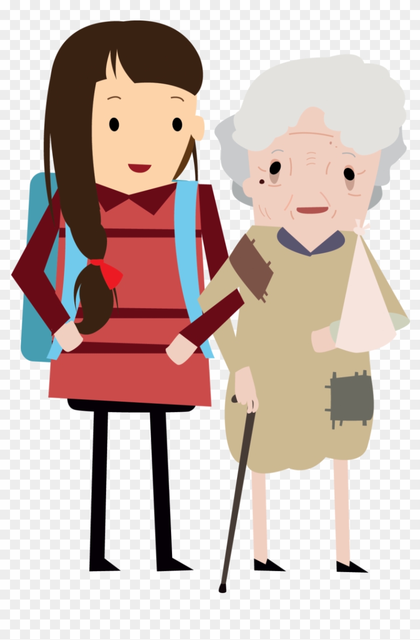 Philipines Clipart International Student - Cartoon Student And Elderly #218509