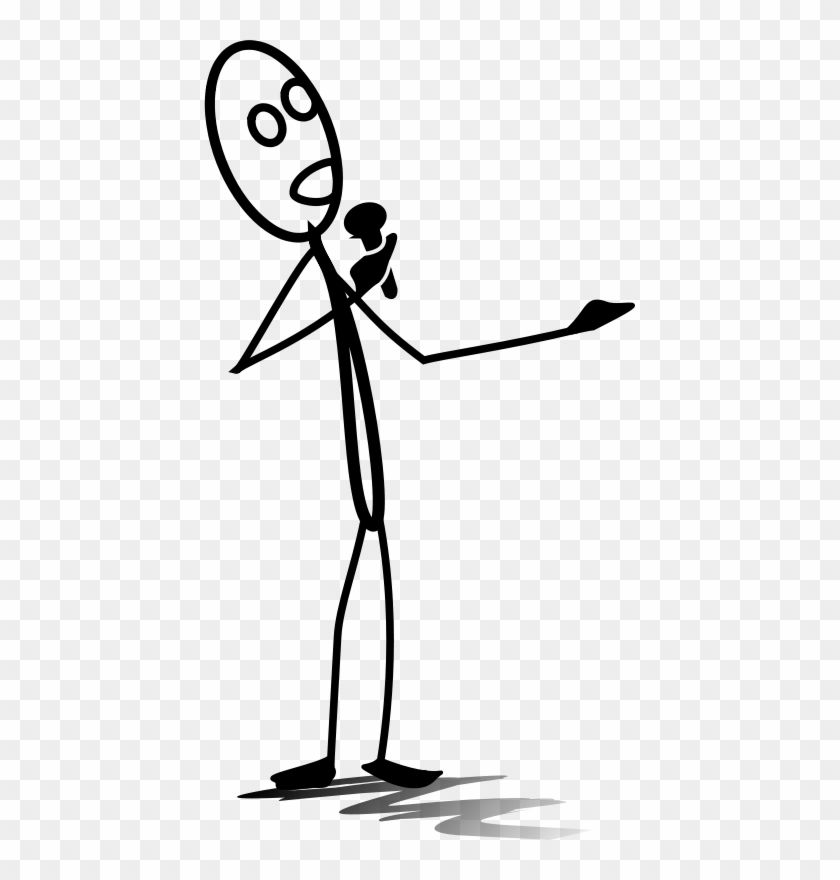 Clip Art Tags - Stick Figure Singer #218592