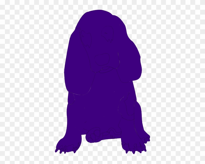 Purple Basset Hound Clip Art - Clip Art #218911