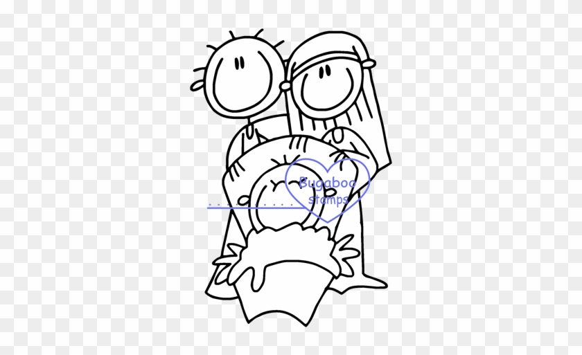 Mary Joseph And Child - Cartoon #218972