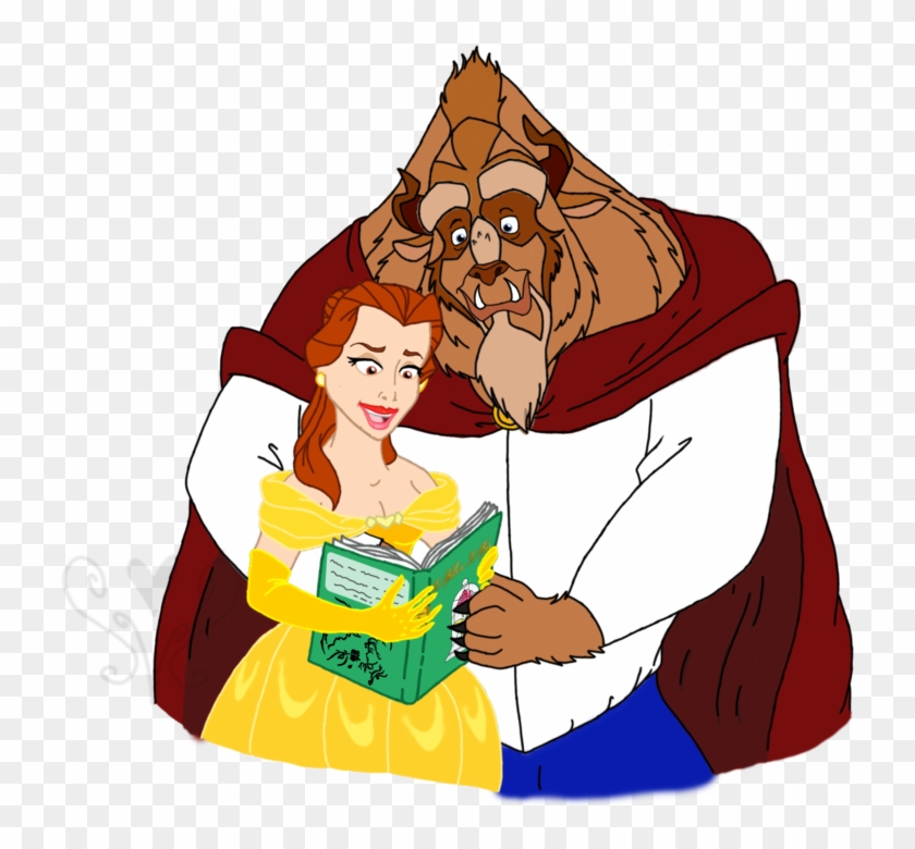 Belle And Prince Adam Reading Together By Kabuki-sohma - Belle #219059