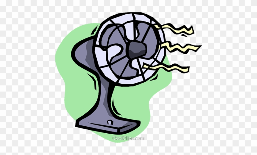 Electric Fan Royalty Free Vector Clip Art Illustration - Electric Fan On Clipart #1387278