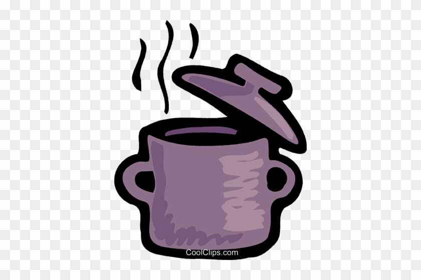 Boiling Pot Of Soup Royalty Free Vector Clip Art Illustration - Boiling Pot Clip Art #1387406