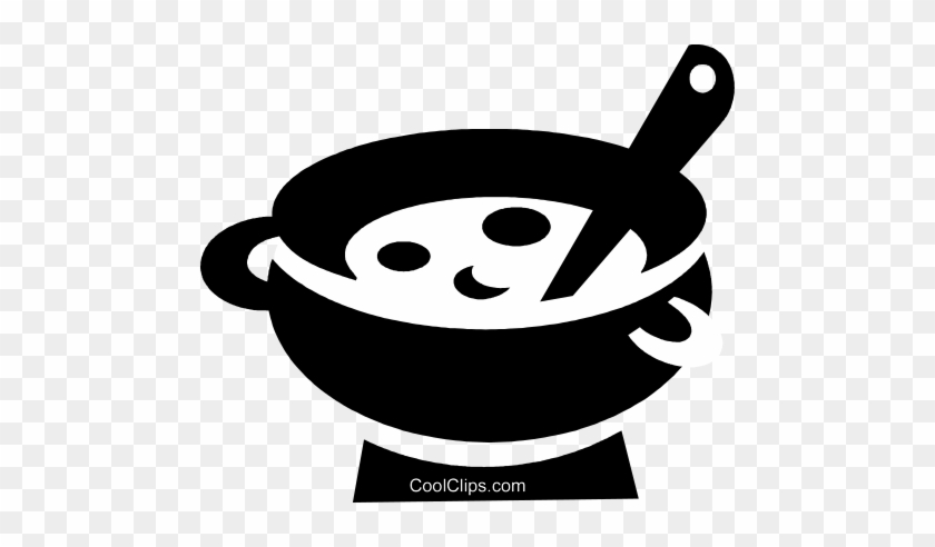 Pot Of Soup Royalty Free Vector Clip Art Illustration - Soup Clipart #1387421