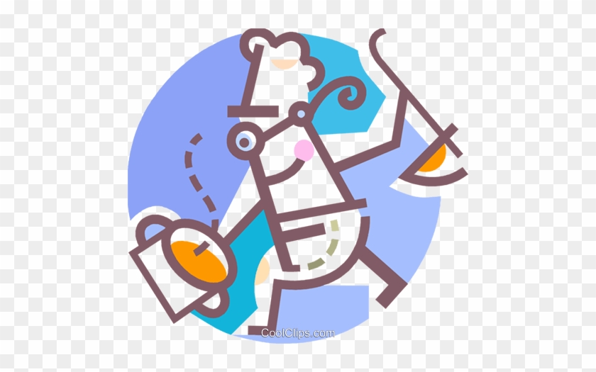 Chef With Pot And Soup Ladle Royalty Free Vector Clip - Chef With Pot And Soup Ladle Royalty Free Vector Clip #1387437