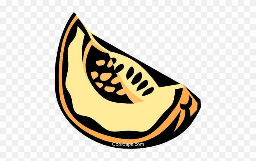 Melon Slice Royalty Free Vector Clip Art Illustration - Melon Slice Royalty Free Vector Clip Art Illustration #1387498