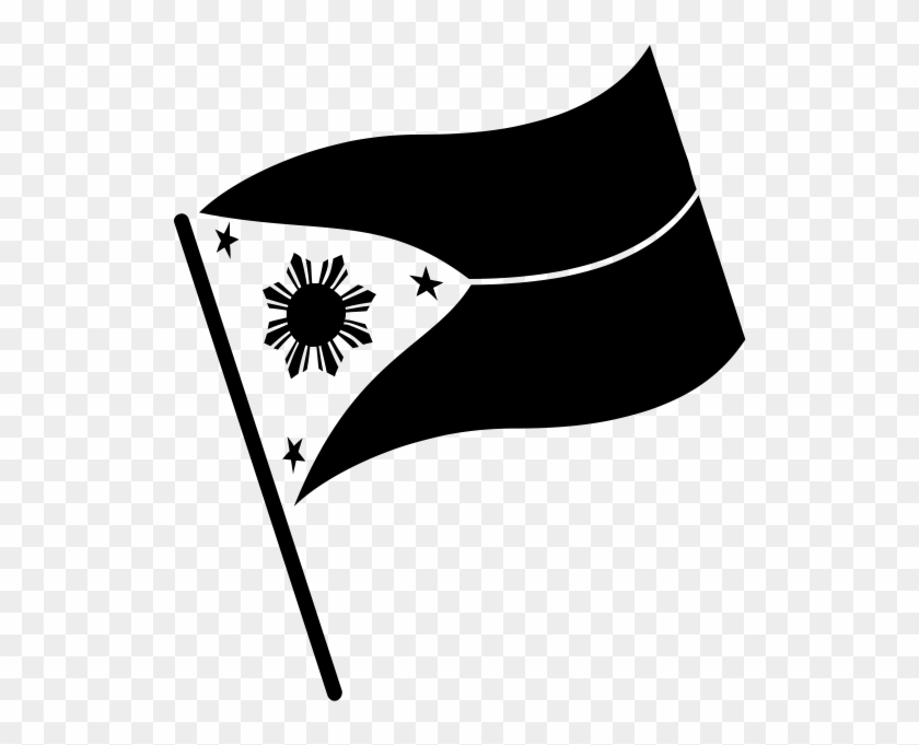 Philippine Flag Black And White #1387525