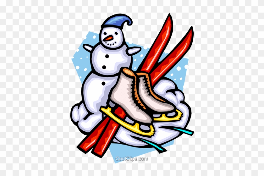 Royalty Free Vector Clip Art Illustration - Skiing #1387544