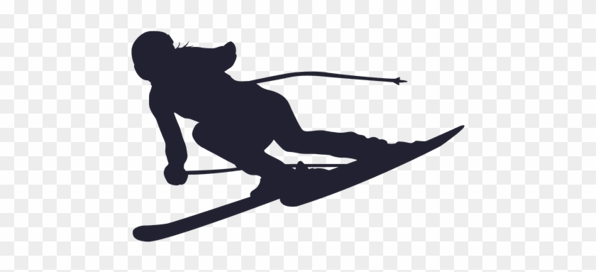 Ski Transparent Png Or - Girl Skier Silhouette Png #1387555