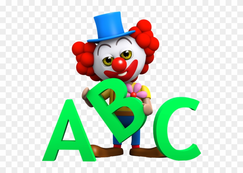 3d Clown Learns His Alphabet - Clown With Speech Bubble #1387661