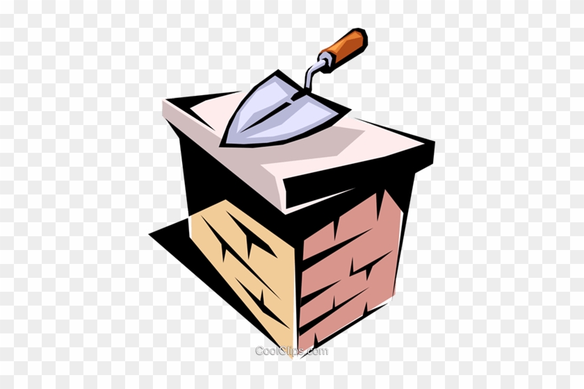 Brick Layer's Tool Royalty Free Vector Clip Art Illustration - Straw #1387798