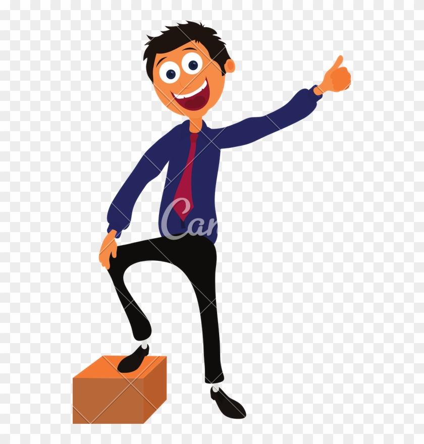 Cartoon Character Of A Happy Man - Canva #1387827