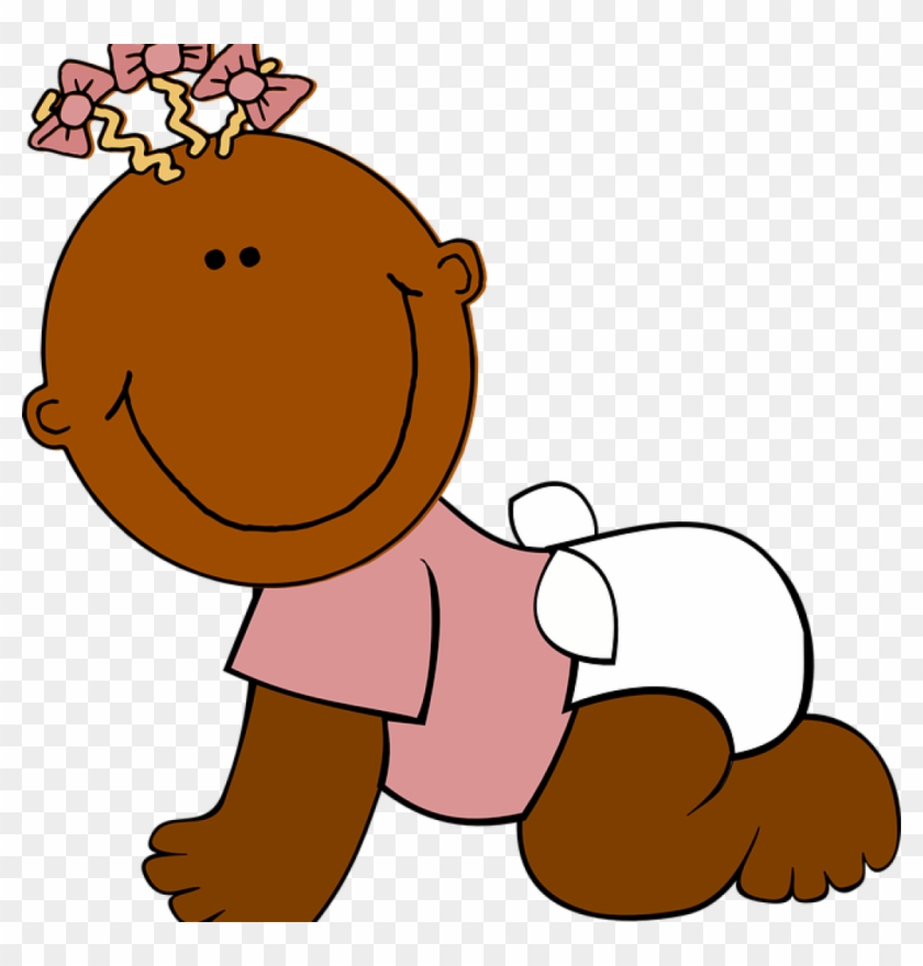 Baby Clipart Free Download Ba Brown Happy Free Vector - Mixed Race Baby Cartoon #1387832