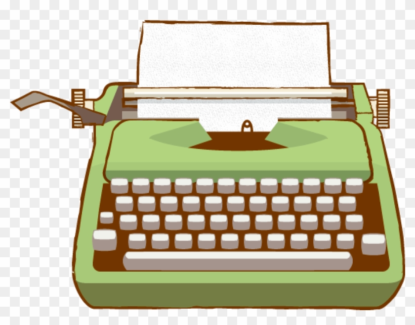 Typewriter Clip Art Vintage Typewriter Green Clipart - Typewriter Clipart Png #1388200