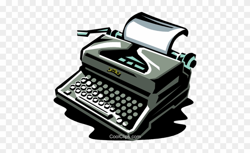 Typewriter Royalty Free Vector Clip Art Illustration - Typewriter #1388203