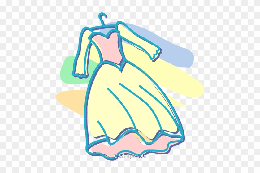 Wedding Dress Royalty Free Vector Clip Art Illustration - Illustration #1388343