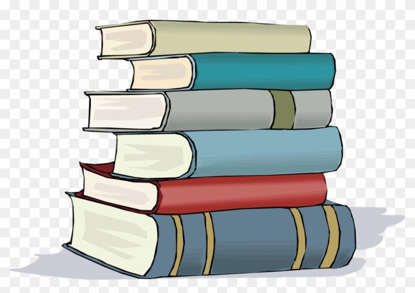 Book Stack Clip Art - Stack Of Books Free Clipart #1388541