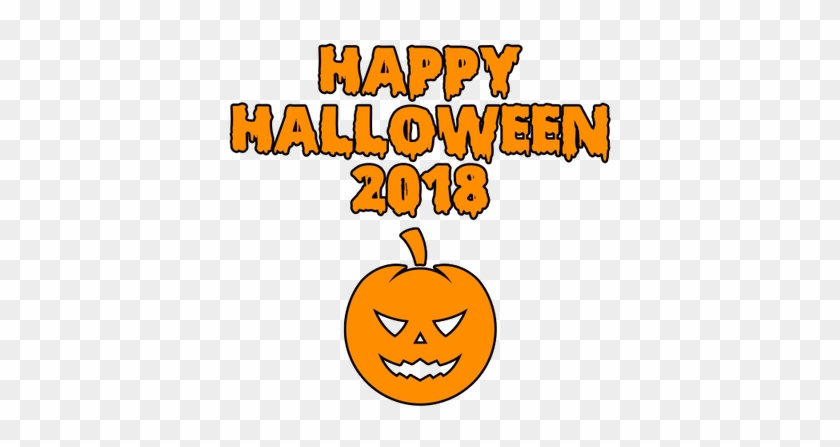 Happy Halloween 2018 Scary Round Pumpkin Bloody Font - Happy Halloween Images 2018 #1388547