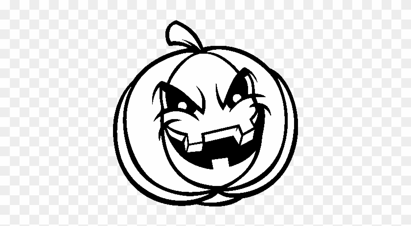 Evil Scary Pumpkin Coloring Page - Halloween Scary Pumpkin Drawing #1388551
