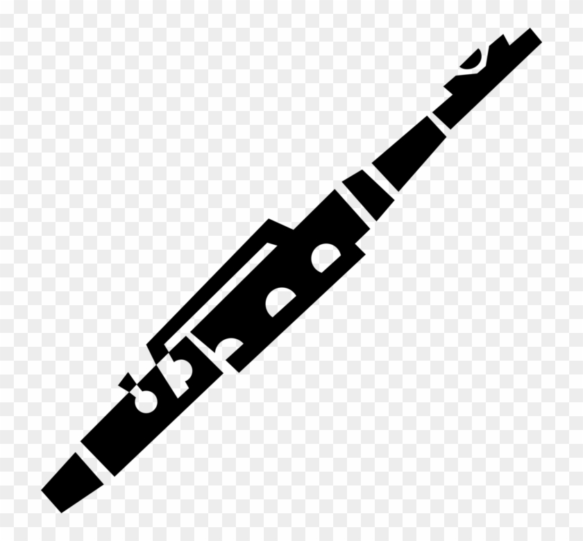 Flute Wind Instrument - Drawing #1388569