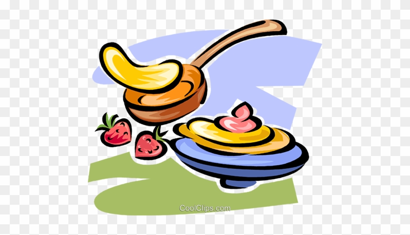 Pancakes Royalty Free Vector Clip Art Illustration - Pancakes Royalty Free Vector Clip Art Illustration #1388579