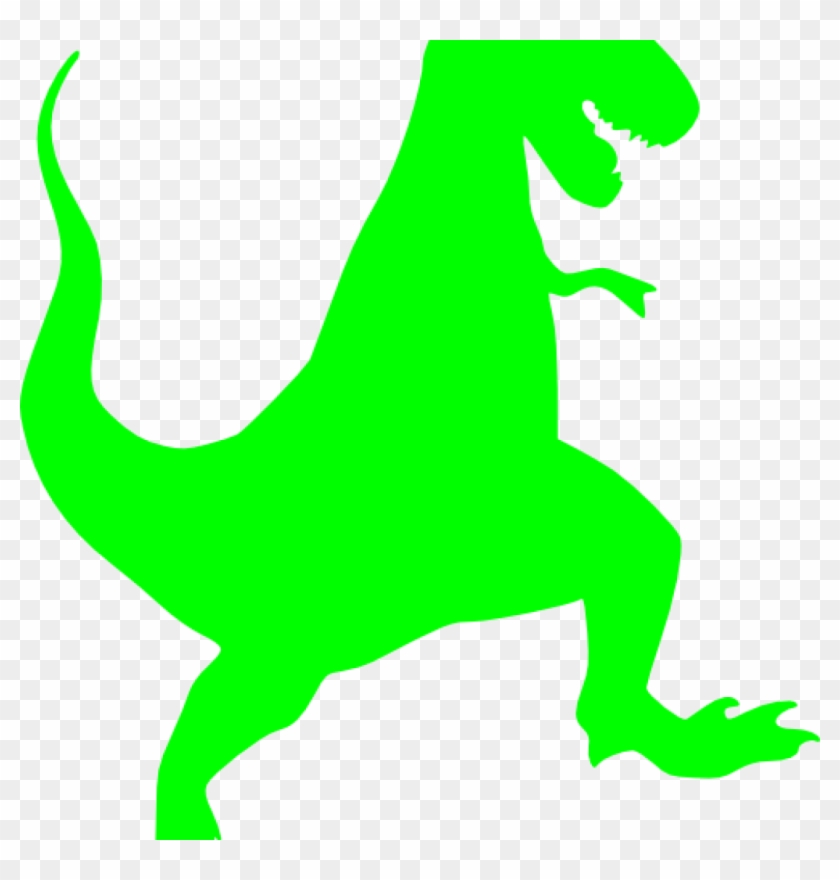 T Rex Clip Art Lime T Rex Clip Art At Clker Vector - T Rex Silhouette Png #1388720