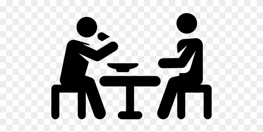 People Eating Dinner Png Black And White Download - Lunch Break Png #1388793