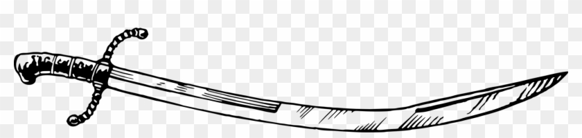 Sabre Sword Drawing Computer Icons Weapon - Sabre Clipart #1388963