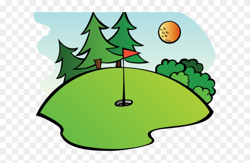 Golf Clipart Public Domain - Mini Golf Course Cartoon #1388965