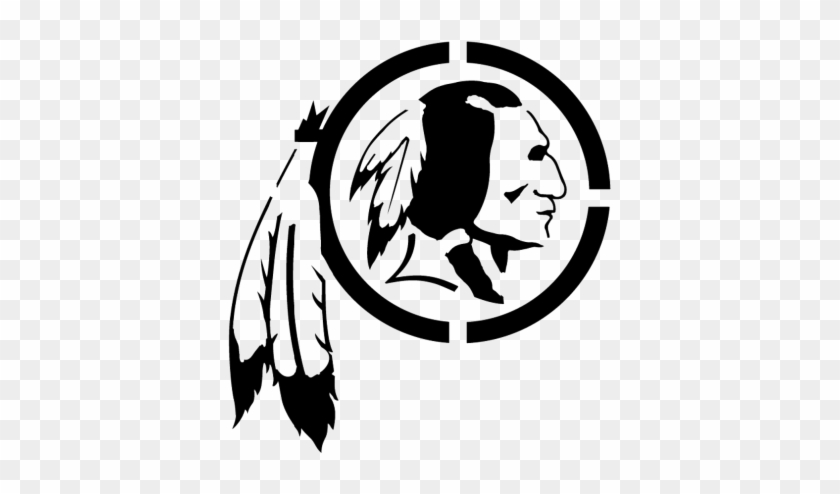 Washington Redskins Png Image - Washington Redskins Logo Black And White #1389090