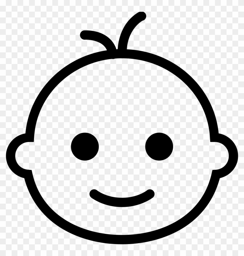 Baby Outline - Bebe Icon Png #1389132