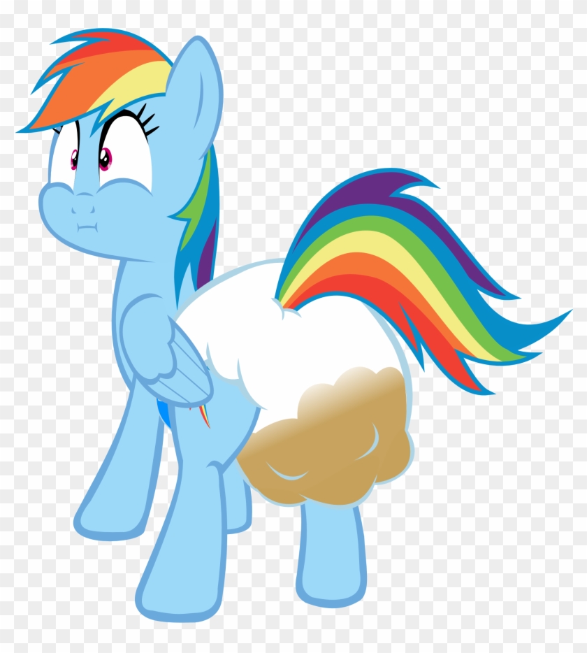 Megarainbowdash2000, Diaper, Diaper Fetish, Messy Diaper, - Rainbow Dash In Messy Diapers #1389239