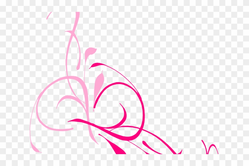 Pink Flower Clipart Swirl - Swirls Clipart #1389257