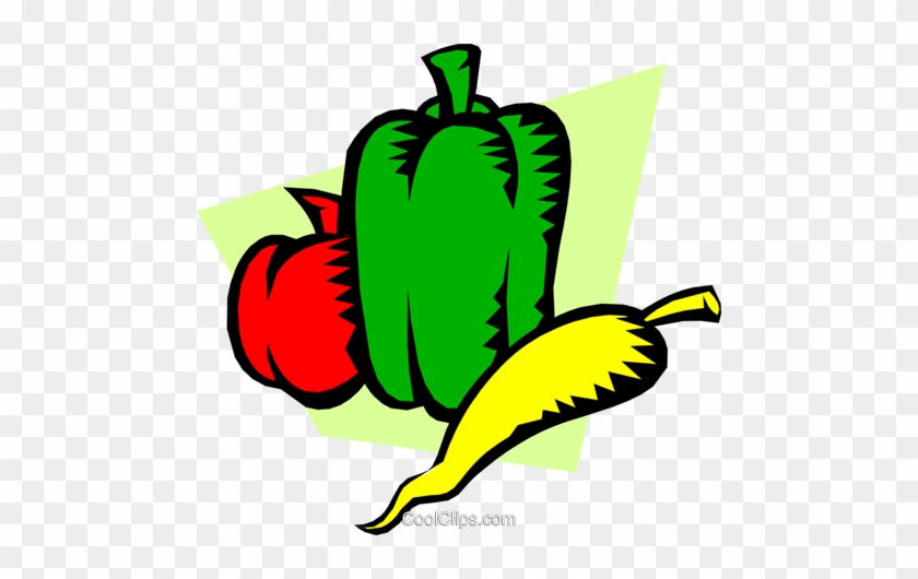 Green Peppers Royalty Free Vector Clip Art Illustration - Illustration #1389284