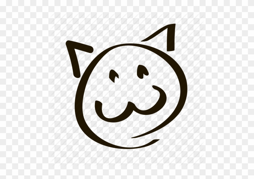 Cat Face Text - Emoticon #1389450