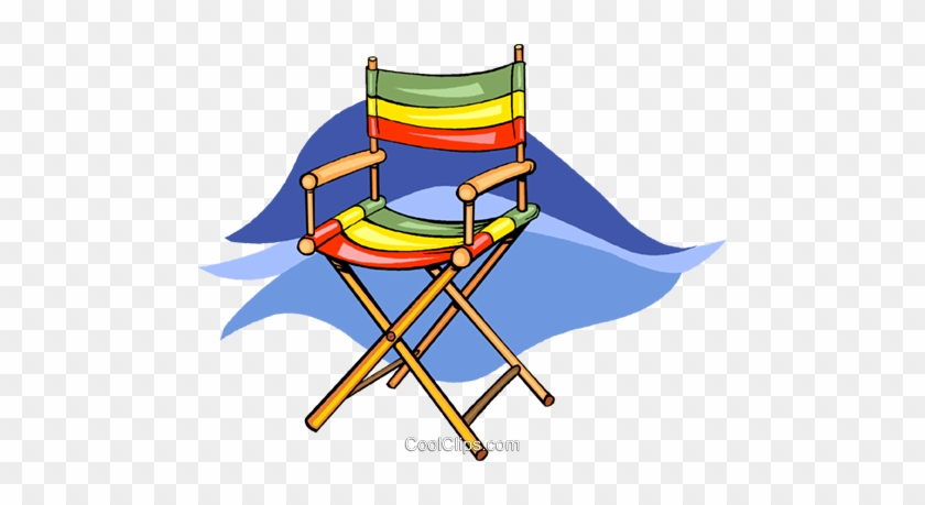 Deck Chair Royalty Free Vector Clip Art Illustration - Chair #1389507