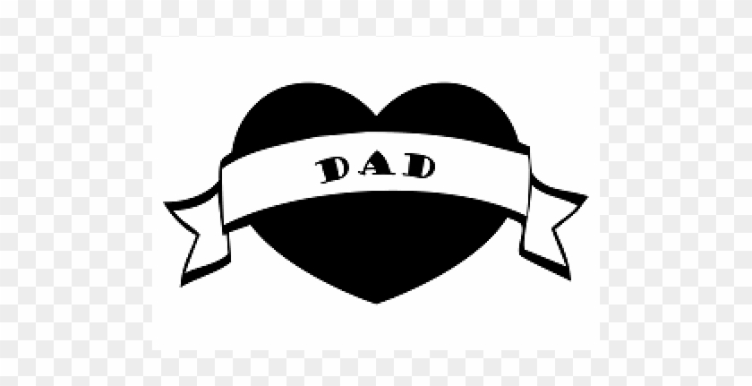 Heart Silhouette Dad Heart Banner Bookami® Silhouette - Dad Heart Silhouette #1389523